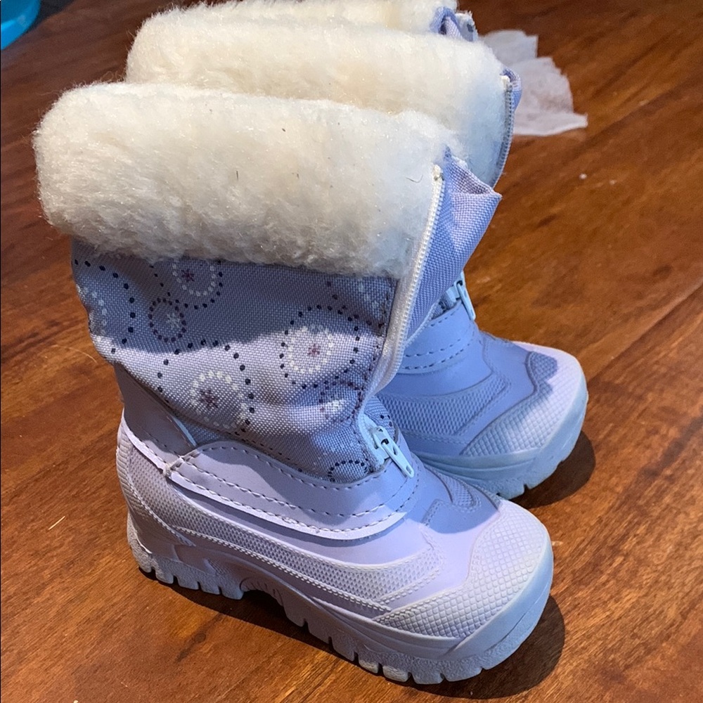 Girls' Purple Winter Boots with Faux Fur